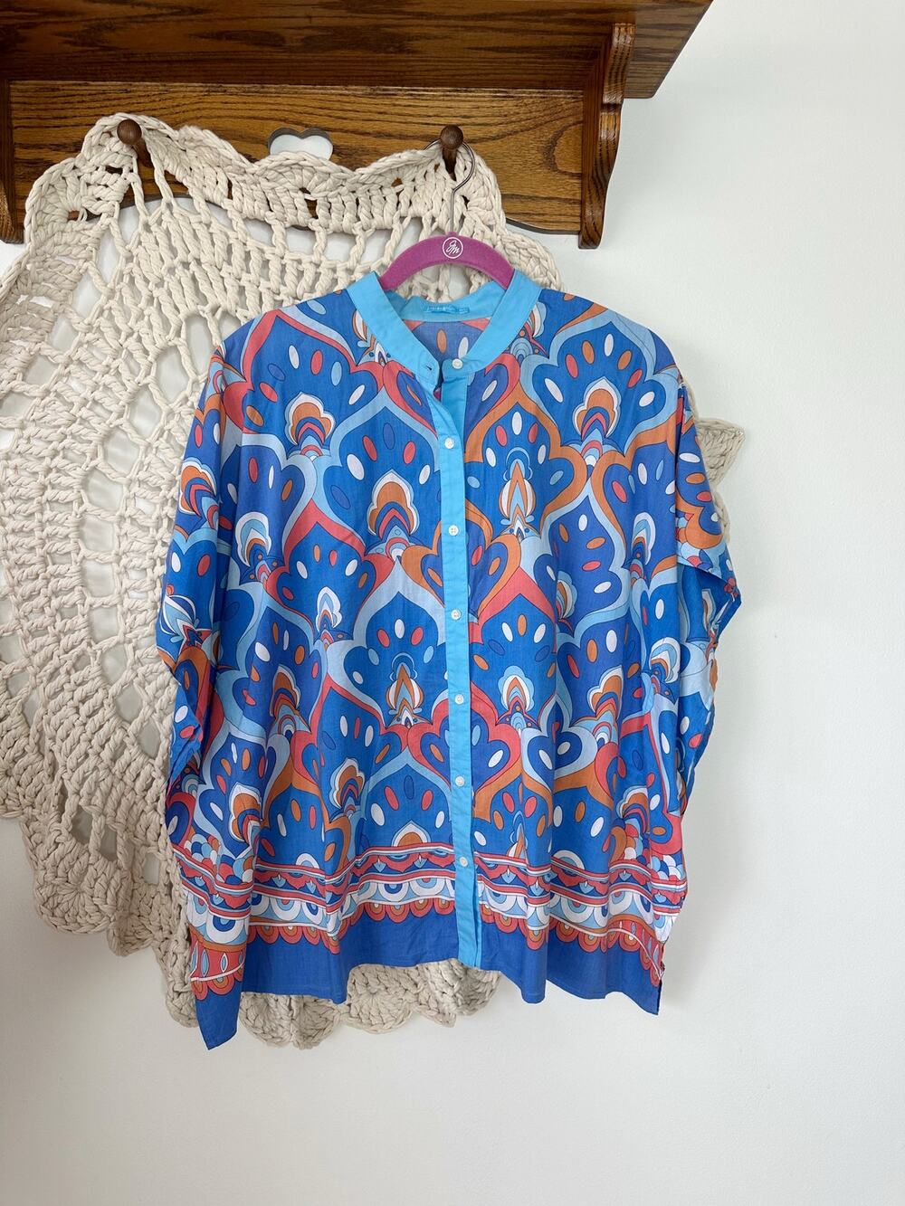 J. McLaughlin Lenox Blouse in Neo Pheasant Size Women’s M/L